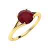 Image 2 : Natural 2.27 CTW Ruby Solitaire Ring 18K Yellow Gold