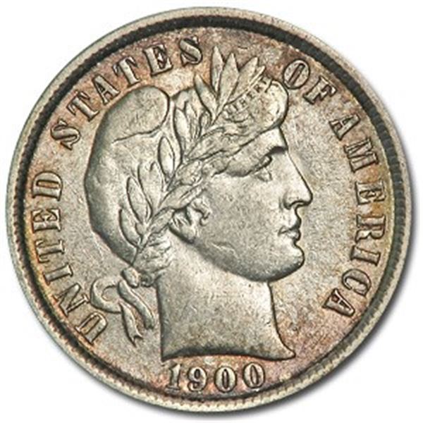 1900 Barber Dime AU