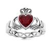 Image 1 : Natural 1.01 CTW Ruby Solitaire Ring 18K White Gold
