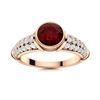 Image 1 : Natural 1.97 CTW Garnet & Diamond Engagement Ring 18K Rose Gold