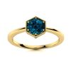 Image 1 : Natural 0.42 CTW Topaz Solitaire Ring 18K Yellow Gold