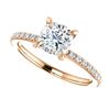 Image 3 : Natural 1.82 CTW Cushion Cut Diamond Engagement Set 18KT Rose Gold