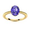 Image 1 : Natural 0.80 CTW Tanzanite Solitaire Ring 14K Yellow Gold