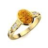 Image 2 : Natural 1.18 CTW Citrine & Diamond Engagement Ring 18K Yellow Gold