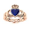 Image 1 : Natural 1.0 CTW Sapphire Solitaire Ring 14K Rose Gold