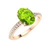 Image 2 : Natural 2.02 CTW Peridot & Diamond Engagement Ring 18K Rose Gold