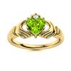 Image 1 : Natural 1.54 CTW Peridot & Diamond Engagement Ring 18K Yellow Gold