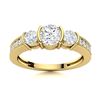 Image 1 : Natural 0.87 CTW Diamond Solitaire Ring 18K Yellow Gold