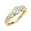 Image 2 : Natural 0.87 CTW Diamond Solitaire Ring 18K Yellow Gold