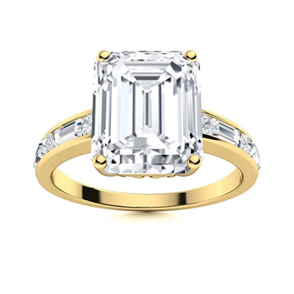 Natural 7.48 CTW Topaz & Diamond Engagement Ring 18K Yellow Gold