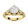Image 1 : Natural 1.13 CTW Diamond Solitaire Ring 14K Yellow Gold