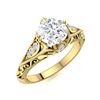 Image 2 : Natural 1.13 CTW Diamond Solitaire Ring 14K Yellow Gold