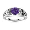 Image 1 : Natural 1.22 CTW Amethyst Solitaire Ring 18K White Gold