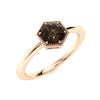Image 2 : Natural 0.61 CTW Smoky Quartz Solitaire Ring 14K Rose Gold