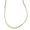 Image 1 : 14k Yellow Gold Fancy Chain Necklace - 24 in.