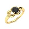 Image 2 : Natural 1.22 CTW Onyx Solitaire Ring 18K Yellow Gold