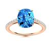 Image 1 : Natural 5.27 CTW Tourmaline & Diamond Engagement Ring 18K Rose Gold