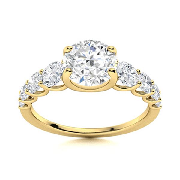 Natural 1.78 CTW Topaz & Diamond Engagement Ring 18K Yellow Gold