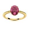 Image 1 : Natural 3.26 CTW Tourmaline Solitaire Ring 14K Yellow Gold