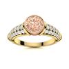 Image 1 : Natural 1.17 CTW Morganite & Diamond Engagement Ring 18K Yellow Gold
