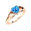 Image 2 : Natural 1.56 CTW Topaz Solitaire Ring 18K Rose Gold
