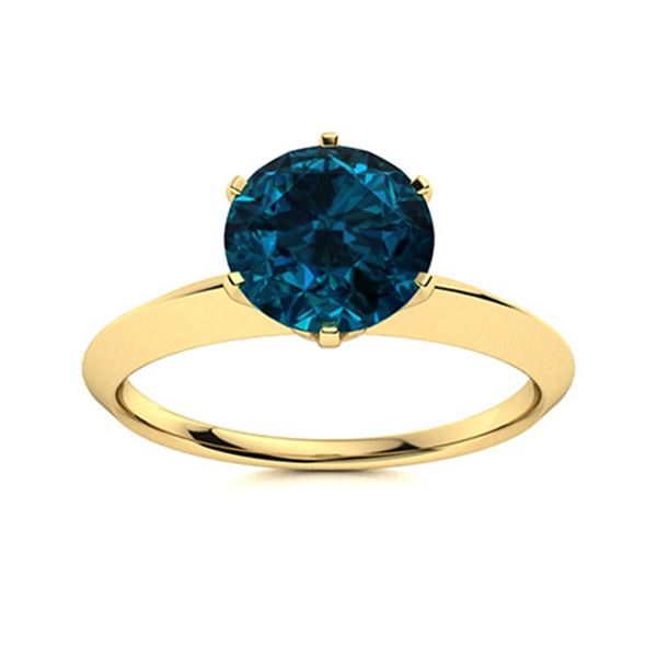 Natural 1.41 CTW Topaz Solitaire Ring 14K Yellow Gold