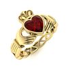 Image 2 : Natural 1.70 CTW Garnet Solitaire Ring 18K Yellow Gold