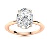 Image 1 : Natural 0.52 CTW Diamond Solitaire Ring 18K Rose Gold