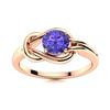 Image 1 : Natural 0.62 CTW Tanzanite Solitaire Ring 18K Rose Gold