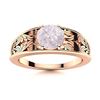 Image 1 : Natural 1.05 CTW Rose Quartz Solitaire Ring 14K Rose Gold