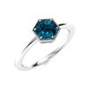 Image 2 : Natural 1.05 CTW Topaz Solitaire Ring 14K White Gold