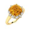 Image 2 : Natural 3.05 CTW Citrine & Diamond Engagement Ring 18K Yellow Gold