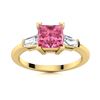 Image 1 : Natural 1.56 CTW Tourmaline & Diamond Engagement Ring 14K Yellow Gold