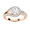 Image 1 : Natural 1.12 CTW Diamond Solitaire Ring 18K Rose Gold