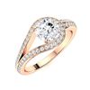 Image 2 : Natural 1.12 CTW Diamond Solitaire Ring 18K Rose Gold