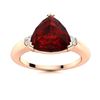Image 1 : Natural 2.18 CTW Garnet & Diamond Engagement Ring 18K Rose Gold