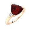 Image 2 : Natural 2.18 CTW Garnet & Diamond Engagement Ring 18K Rose Gold
