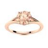 Image 1 : Natural 1.41 CTW Morganite Solitaire Ring 14K Rose Gold