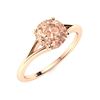 Image 2 : Natural 1.41 CTW Morganite Solitaire Ring 14K Rose Gold