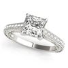 Image 1 : Natural 0.8 ctw Princess Diamond Ring 14k White Gold