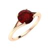 Image 2 : Natural 1.22 CTW Garnet Solitaire Ring 18K Rose Gold