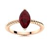 Image 1 : Natural 0.24 CTW Ruby Solitaire Ring 18K Rose Gold