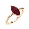Image 2 : Natural 0.24 CTW Ruby Solitaire Ring 18K Rose Gold
