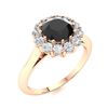 Image 2 : Natural 1.47 CTW Onyx & Diamond Engagement Ring 14K Rose Gold