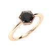 Image 2 : Natural 0.42 CTW Onyx Solitaire Ring 18K Rose Gold