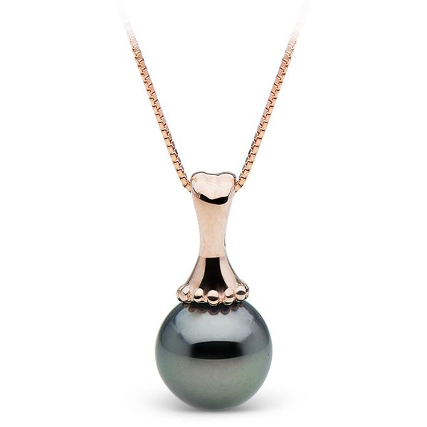Black Tahitian Pearl Solitaire 'Weilele' Pendant
