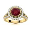 Image 1 : Natural 2.04 CTW Ruby & Diamond Engagement Ring 14K Yellow Gold