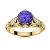 Image 1 : Natural 1.83 CTW Tanzanite & Diamond Engagement Ring 14K Yellow Gold