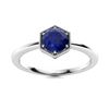 Image 1 : Natural 1.01 CTW Sapphire Solitaire Ring 14K White Gold