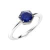 Image 2 : Natural 1.01 CTW Sapphire Solitaire Ring 14K White Gold